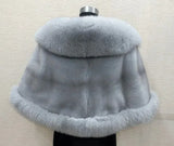 White Fur Shawl Women's  Jacket  Autumn Winter Faux Mink Fox Fur Dress Cheongsam Cloak Coats New 2026 Thicken Warm Short Outwear