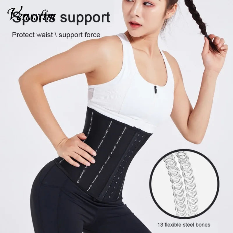 Vensslim Waist Trainer Belt for Women Slimming Waist Trimmer Corset Belly Body Shaper Band Sauna Sweat Girdle with Sauna Effect