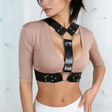 Sexy Chest Harness Leather Lingerie Body Harness Women Mature Suspenders Garter Belt Harness Underwear Bondag