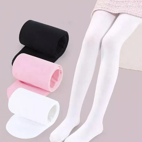 Children Anti-pilling Ballet Dance Stockings Baby Girls High Elasticity Pantyhose Spring Autumn White Pink Black Summer Tights