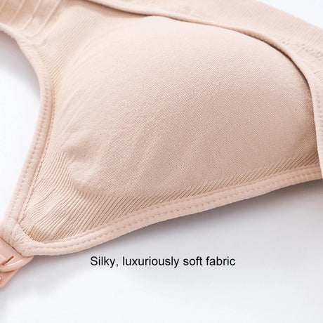 Wireless Low Cut Maternity Nursing Bra With Extender, Removable Pads, Soft Stretchy Breathable Pregnancy Breastfeeding Bra