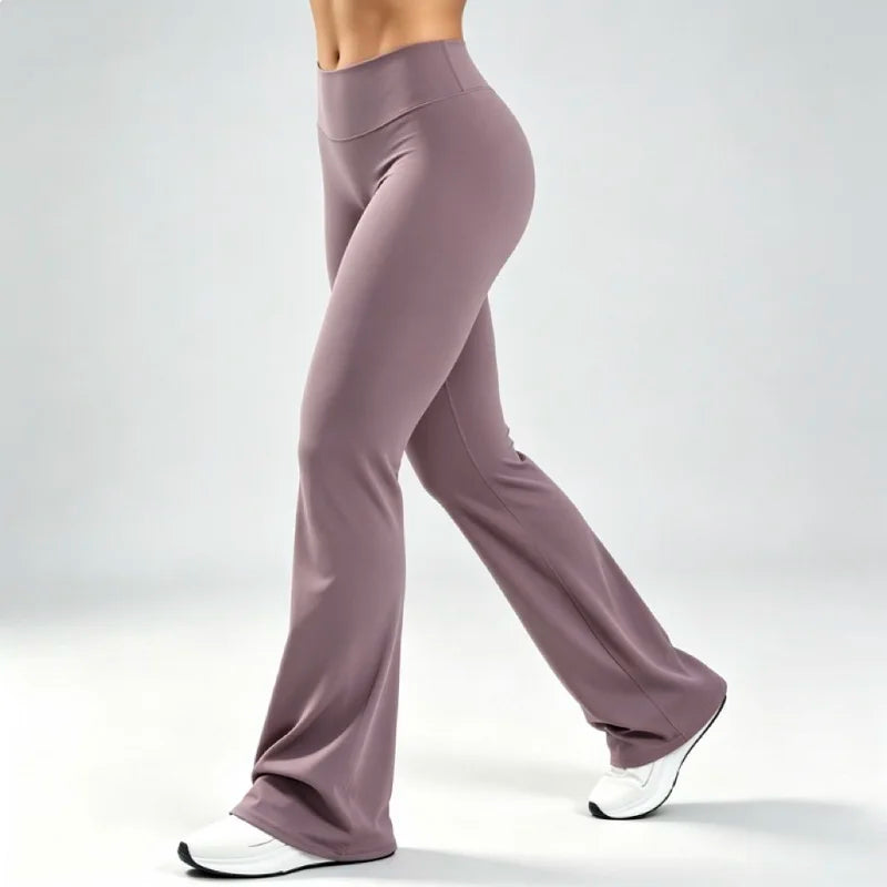 Origin Flares Leggings Women Soft Yoga Stretch Bootcut Workout Pants Naked Feel Slim Hip Lifting Gym Fitness Running Activewear