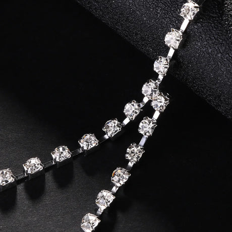 V Shape Body Chain for Women Rhinestone Chest Harness Sparkly Elegant Chic Glam Minimalist Party Jewelry Gift Box Packaging