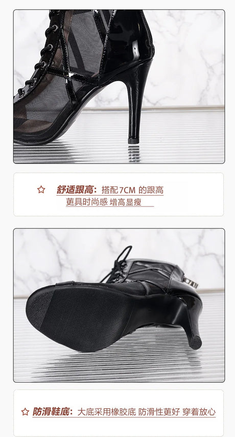 High Heels Women's Sandals New Open Toe Casual Latin Dance Shoes Girls' Ballroom Sandals Large Dance High Heels Women's Shoes 43