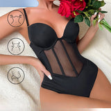 Sleeveless Halter Bodyshaper Bodysuits Women Sexy Bones Waist Trainer Corsets Backless Shapewear Slim Underwear Outfit Jumpsuits