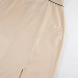 Black Satin Knot Hollow-out Straps Long Dress French Style Sexy Sleeveless Slit Women Summer Dress Lady Evening Party Gowns