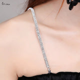 Detachable Rhinestone Metal Bra Strap for Women, Non-Slip Invisible Adjustable Crystal Shoulder Straps,Lingerie Accessories Gift