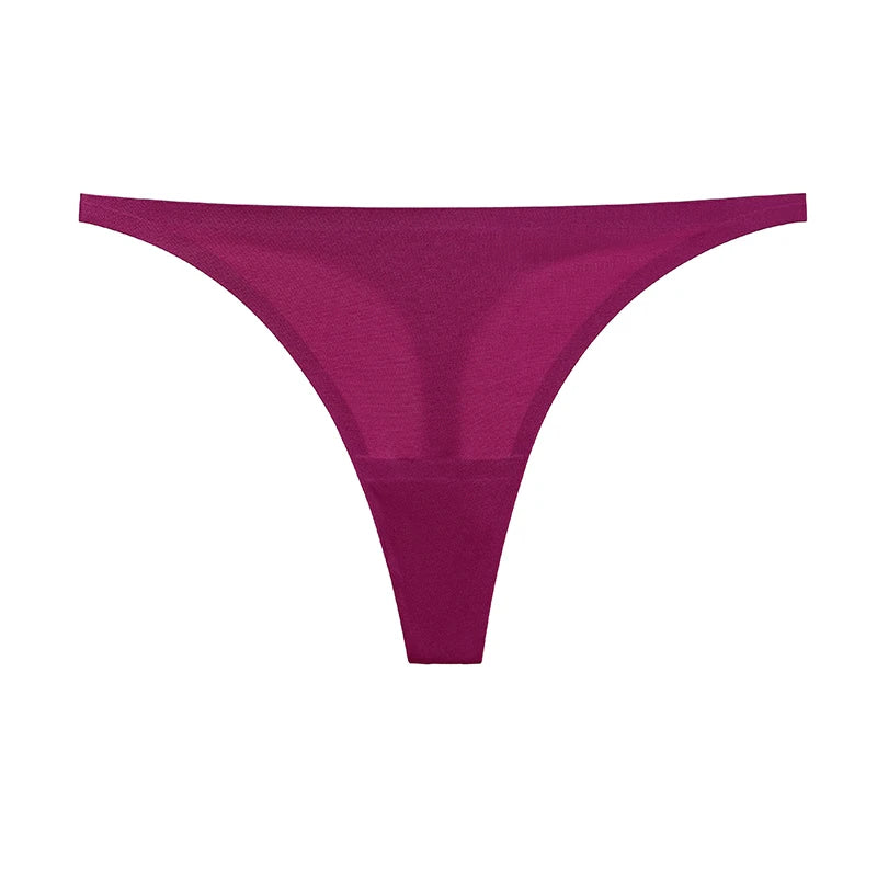 Ice Silk Thong Sexy Women Panties G String Briefs T Back for Girls Underwear Temptation Seamless Ladies Underpants  Size S-XL