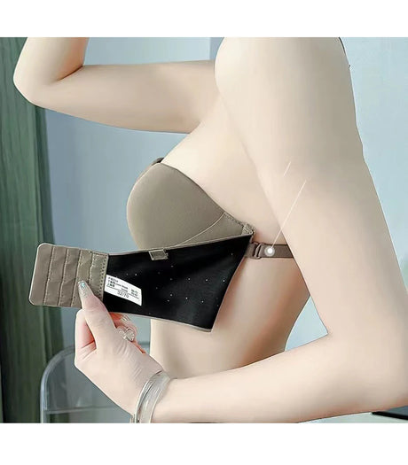 Big Breasts Underwear Sexy Lingerie S-Xl Plus Size Front Buckle Seamless One-piece Bra Cup Invisible Strapless Bra For Women