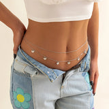 Classic Retro Cute Butterfly Waist Belly Chain for Women Summer Beach Sexy Simple Body Chain Vacation Jewelry Accessories Gift