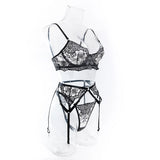 Krasapt New Embroidery 3 Items Sexy Lingerie Set Intimates Porn Female Underwear Uncensored Red Erotic Lingerie Sex Shop