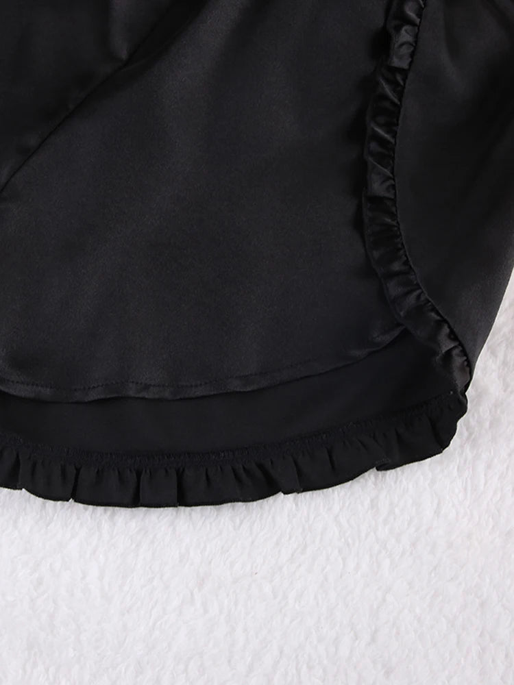 Pajama Sets Patchwork Lace Robe Sets With Bra Satin Sexy Underwear Set Woman 3 Pieces Sleepwear Sets Bathrobes 2023 Nightwear