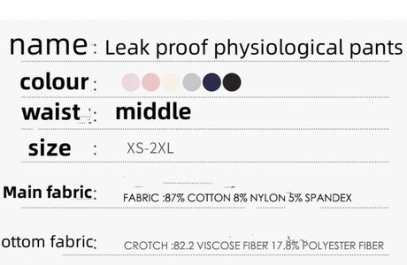 2PCS/set Leak Proof Menstrual Panties Cotton Shorts for Women Waterproof Briefs Intimates Physiological Female UnderwearXS-2XL